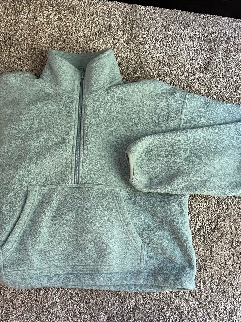 TNA crazy fleece cropped 1/4 zip